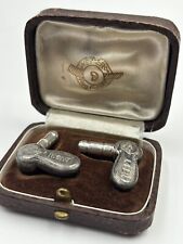 Antique WEIMER C° Silver Hearing Aids Made in USA 1910/20s With Box