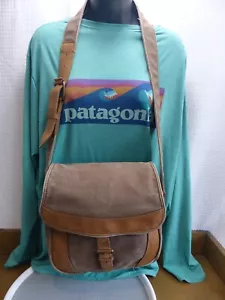 Vintage LL Bean Canvas & Leather Crossbody Shoulder Bag 10x10x4 7 liters - Picture 1 of 17
