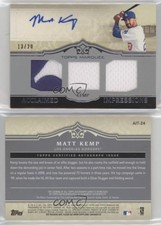 2011 Topps Marquee Acclaimed Impressions Triple /20 Matt Kemp #AIT-24 Auto