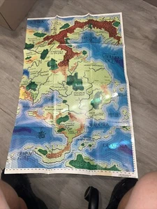 Dungeons & Dragons 1015 World Of Greyhawk Boxset Right Side Of 2 Page Map 1980 - Picture 1 of 7
