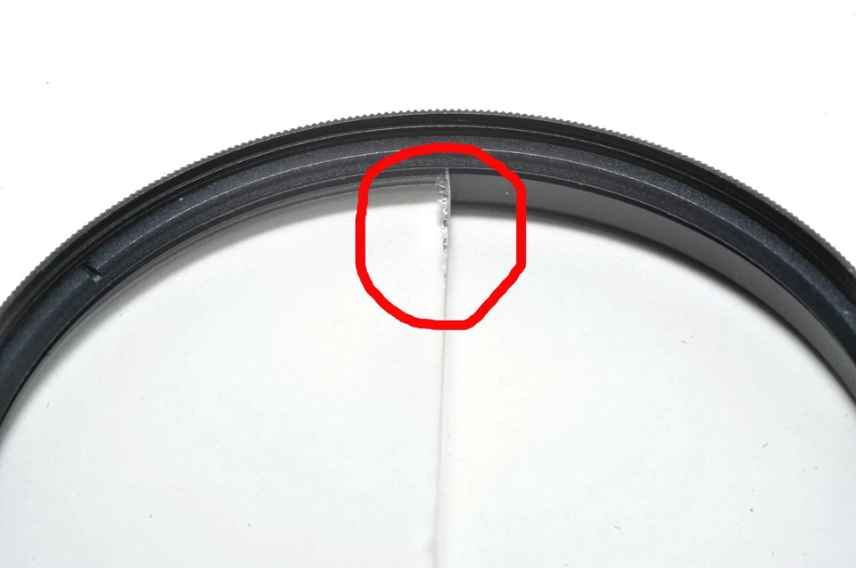 Damaged 82mm Split Field Filter 2 Diopter Small Defects Along The Cut