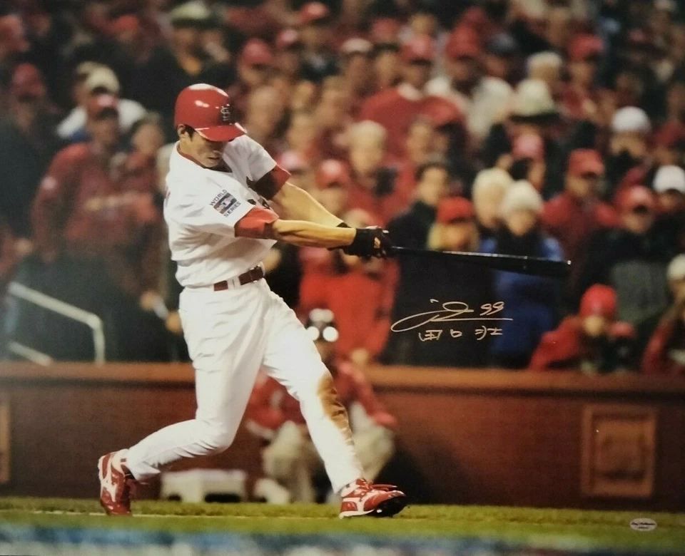 SO TAGUCHI signed 16x20 Photo w/ LEAF COA LOT B CARDINALS WORLD SERIES 06 CHAMPS - Image 1 of 1
