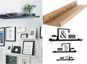 Wooden Wall Mounted Floating Shelf Kit Display Unit Home Bathroom Decor Shelves - Picture 1 of 12