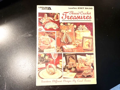 Thread Crochet Treasures To Make, 17 Designs -Tricycle, Wagon, Fan, Drum, basket - Image 1 of 2