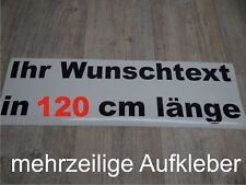 Wunschtext Aufkleber Auto Domain Beschriftung Schriftzug 120cm mehrzeilig !