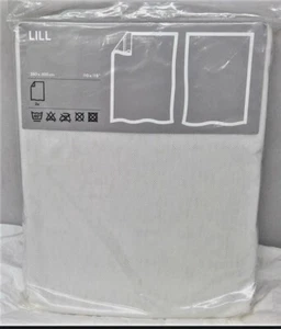 IKEA LILL White Net Curtains, 1 pair 110" x 118" / 280 x 300cm Polyester Panel - Picture 1 of 2