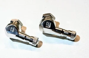2x Motorrad Alu Winkelventil Silber 11,3mm Ventile Eckventil Ventil - Bild 1 von 3