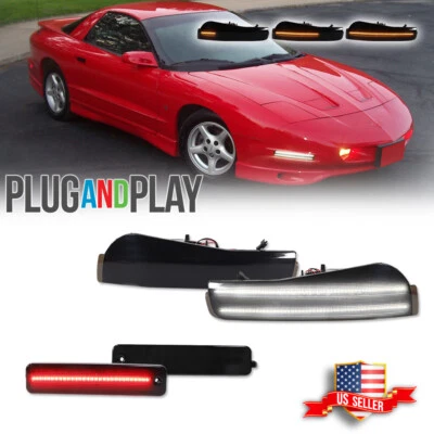 Señal de parachoques LED de humo 4 piezas + marcador lateral para Pontiac Firebird/Trans AM LS1 93-97 Foto 1 de 4