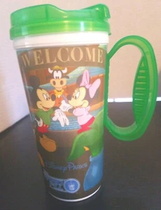 12oz Green Walt Disney plastic travel Mug  - Picture 1 of 6