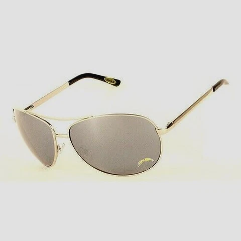 LOS ANGELES CHARGERS AVIATOR MIRRORED SUNGLASSES UV400 AND W/FREE POUCH/BAG NEW Cover