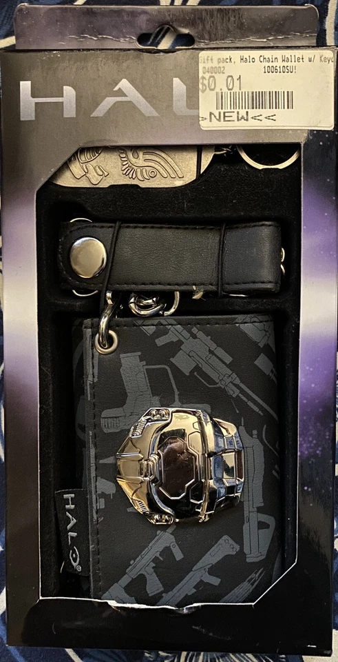 RARO! CARTERA BIOWORLD HALO Trifold Xbox 360 Microsoft 2010 con cadena TOTALMENTE NUEVA Foto 1 de 4