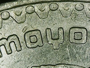 Die Chip error in $50 pesos COYOLXAUHQUI Mexico 1982 double die - Picture 1 of 8