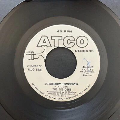 The Bee Gees, Tomorrow, Tomorrow / Sun In My Morning, Promo, 7" 45rpm, Vinyl NM - Image 1 of 2