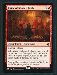 Curse of the Shaken Faith - Magic MTG 2021 Midnight Hunt NM - Picture 1 of 1