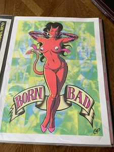 Coop Born Bad Silkscreen Print Signed And Numbered - Picture 1 of 8