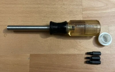 Vintage Craftsman Screwdriver Bit Holder Magnetic WF #41401 with 4 Torx Bits USA - Image 1 of 4