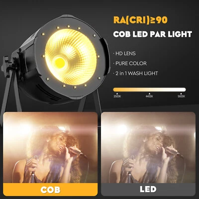 Adjustable White 200W COB LED Par Can Light DMX Professional Stage Lighting - Image 1 of 4
