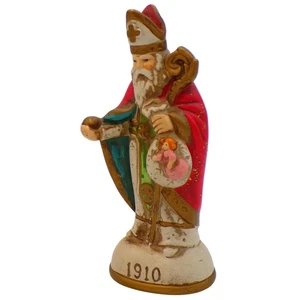 1988 Christmas Reproductions 1910 Santa Figurine St. Nicholas Bishop Design - Picture 1 of 11