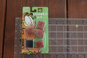 Nuevo ESTAMPIDA DE GOMA Garfield Juego de 4 almohadillas de tinta selladas para gatos - Imagen 1 de 2