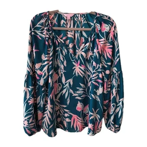 Blusa Lilly Pulitzer Mujer Talla M Multicolor Charleigh Cuello Manga Larga - Imagen 1 de 5