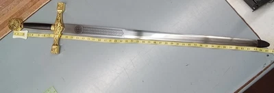 45-дюймовый меч короля Артура Экскалибура NOB копия средневекового меча с демонстрационной табличкой - Изображение 1 из 4