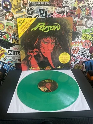 POISON Open Up And Say Ahh VG+ GREEN VINYL  - Image 1 of 2