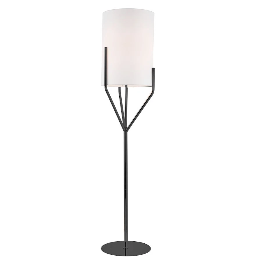 Dainolite Khloe 1 Light Incandescent Floor Lamp, Black/White - KHL-651F-MB - Image 1 of 1