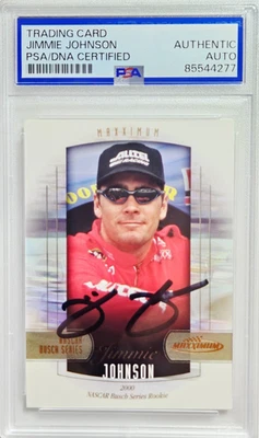 2000 UD Maxximum #38 Jimmie Johnson Signed Rookie Card Autograph RC Auto PSA/DNA - Image 1 of 2