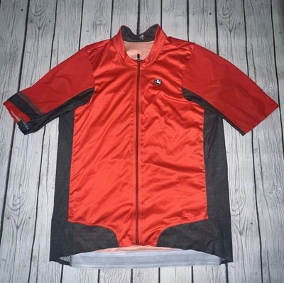Giordana Men's Red Short Sleeved Full Zip Athletic Cycling Workout Jersey 3XL - Image 1 of 4