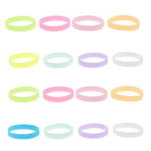 Pulseras de silicona elásticas luminosas 36 un. - elásticas en blanco que brillan en la oscuridad - Imagen 1 de 12