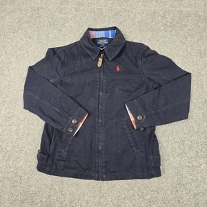 Ralph Lauren Jacket Kids 7 YEARS blue Harrington Long Sleeve winter zip Size 7Y - Picture 1 of 8