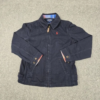 Ralph Lauren Jacket Kids 7 YEARS blue Harrington Long Sleeve winter zip Size 7Y - Image 1 of 4