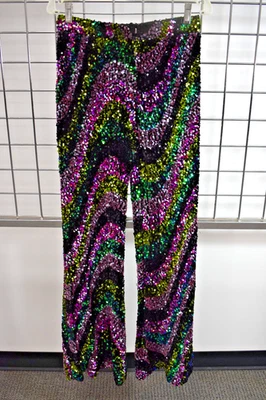 Pantalones de Noche Largos Lentejuelas QUD Paris Talla XSpequeños En Oferta ns Foto 1 de 4