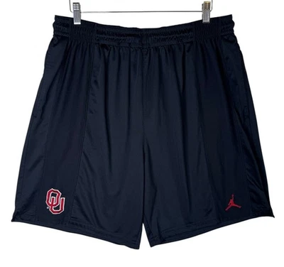 Jordan Standard Fit OU Oklahoma Sooners Knit Athletic Shorts Black Men's XXL - Image 1 of 4