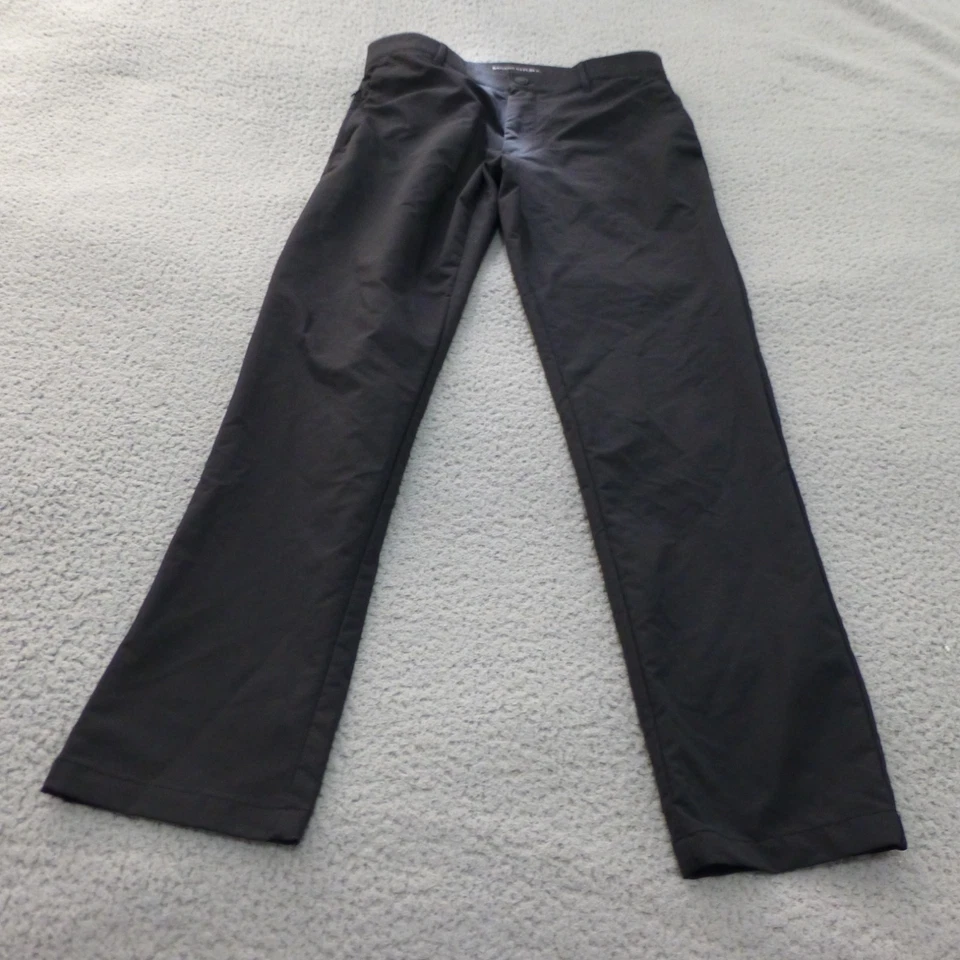 Pantalones Banana Republic Para Hombre 32x32 Negros Rectos Rendimiento Absorbente Preppy Foto 1 de 4