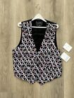 New Vintage Nicole Miller Playing Cards Deck Magic Casino Dealer Silk Vest Small