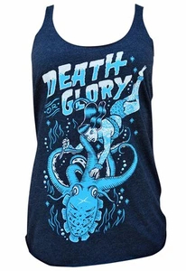 Black Market Art Death or Glory Tattoo Bikini Girl & Octopus Racer Back Tank Top - Picture 1 of 6