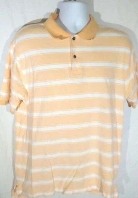 Camisa Polo Jos A Bank Stays Cool Para Hombre Grande Naranja y Blanco Rayas    Foto 1 de 4
