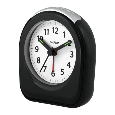 Sharp QUARTZ ANALOG ALARM CLOCK Ascending Alarm BACK LIGHT ON DEMAND AA-Battery - Image 1 of 4