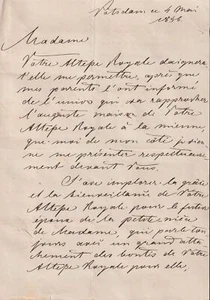 1856 POTSDAM Rey Federico III, Emperador de Alemania a S.A.R. Duquesa de Kent - Imagen 1 de 2