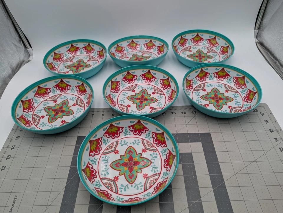 Tazón de sopa de cereal de melamina de 7,5 pulgadas lote de 7 Foto 1 de 4