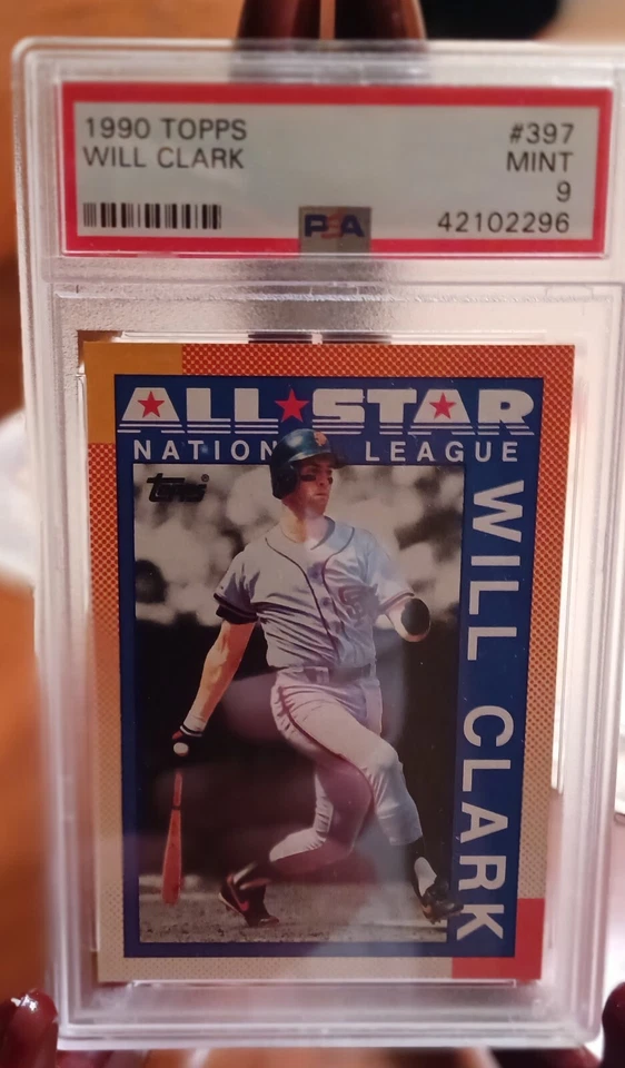 1990 TOPPS #397 WILL CLARK ALL STAR GIANTS PSA 9 - Image 1 of 1