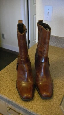 Bass Womens Brown Leather Mid-Calf Harness Boot  Size 9.5M - Image 1 of 4