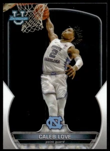 2022-23 Bowman Chrome University Caleb Love 1 North Carolina Tar Heels #89 - Picture 1 of 2