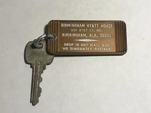Llavero y llave de habitación de motel Hyatt House Hotel Birmingham Alabama #1204 - Imagen 1 de 2