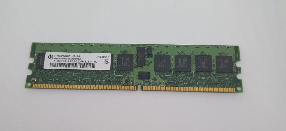 DELL POWEREDGE 512MB 1RX4 PC2-3200R MEMORY MODULE X1561, 1800,1850,2800,2850,GUC - Image 1 of 1