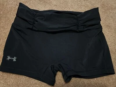Under Armour Heat Gear Women's Compression Running Shorts Black Large - Image 1 of 3