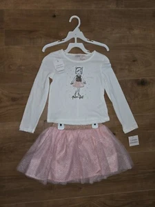 Catherine Malandrino Girls Size 5/6 Two Piece Skirt & Top Set "Purr-fect" Cat - Picture 1 of 9