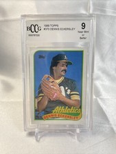 1989 Topps Dennis Eckersley #370 Baseball  Oakland Athletics Graded NM 9 A’s HOF