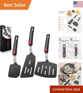 Heat Resistant Silicone Spatula Set - Ideal for Flipping Eggs, Burgers, Panca... - Picture 1 of 9